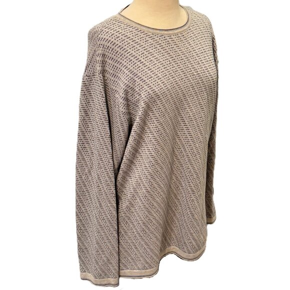 Ermenegildo Zegna Cotton Light Blue Grey Crew Neck Sweater Mens 54/XL ITALY - Picture 3 of 9